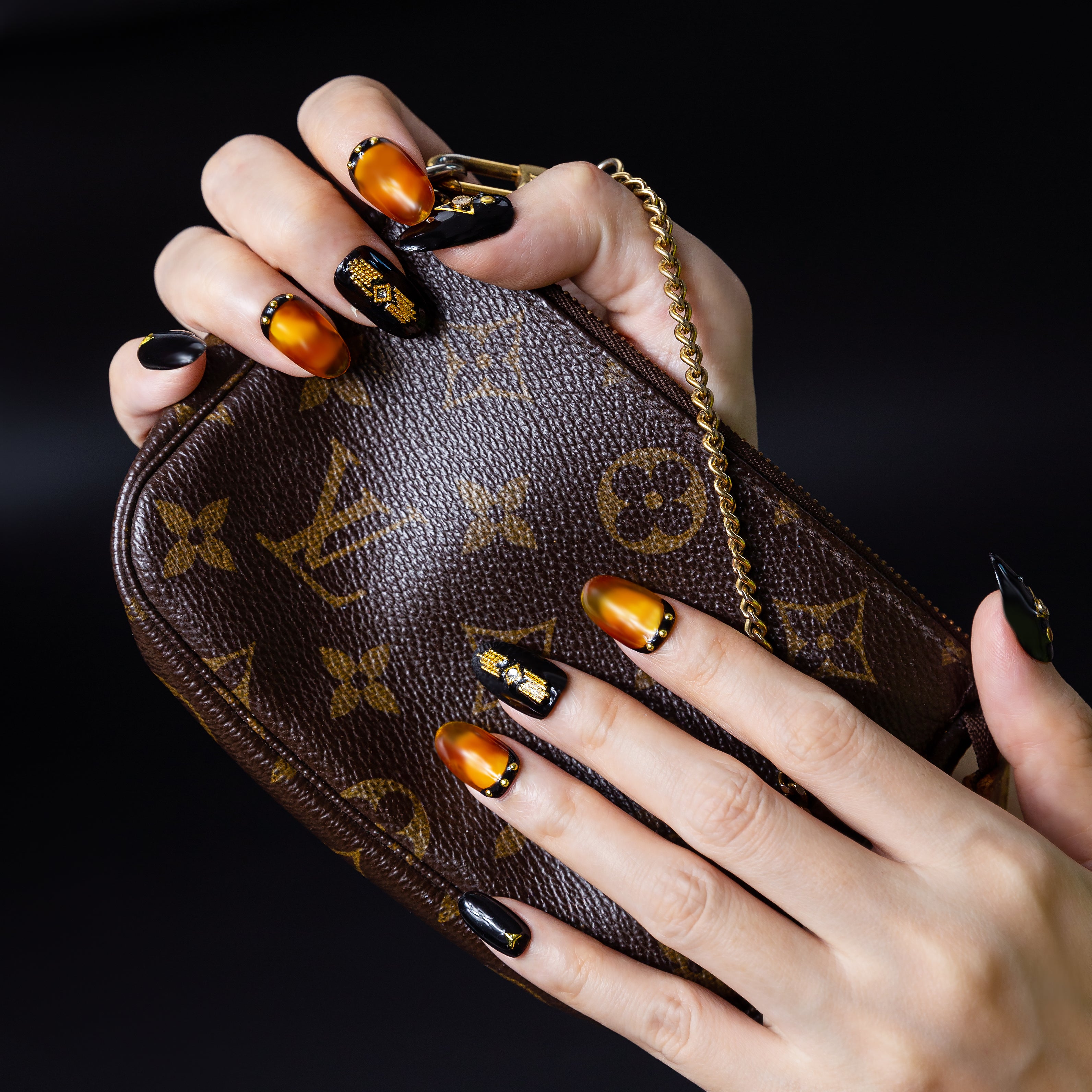 Black Amber - Press on Nails – Bliss and Beyond USA